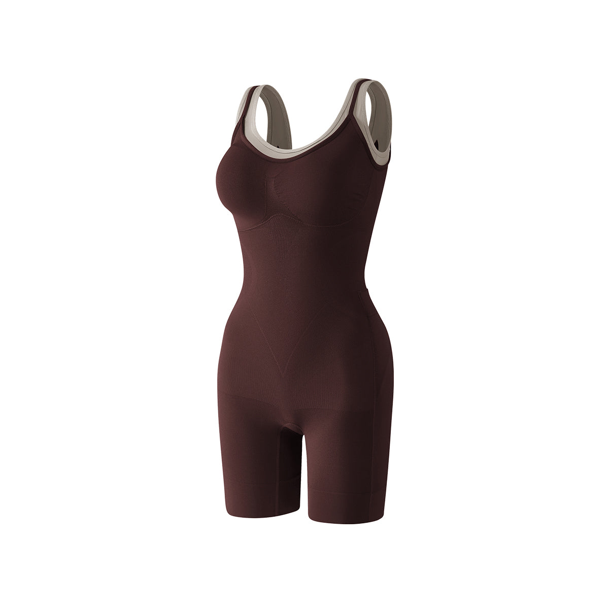 Easy-Off Duo Bodysuit — Walnut Brown