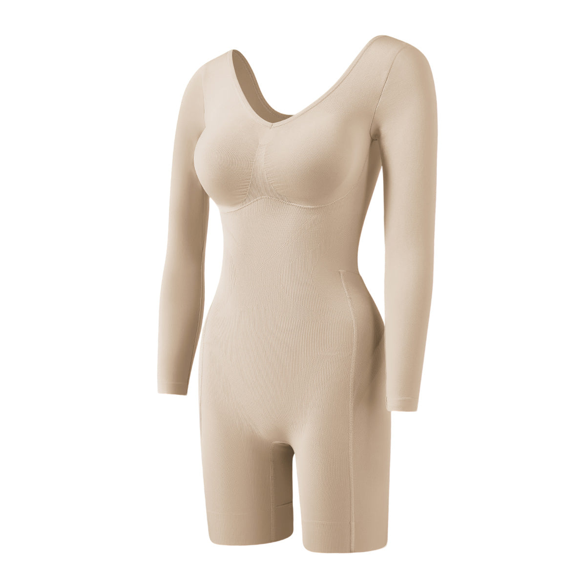 Easy-Off Sleeve Bodysuit — Beige