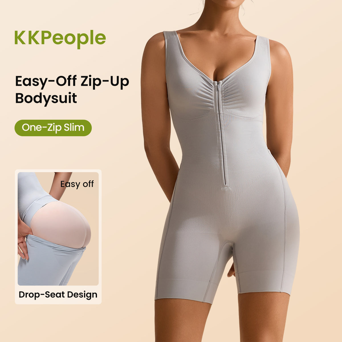 Easy-Off Zipper Bodysuit — product view 1