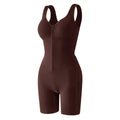 Easy-Off Zipper Bodysuit — Brown