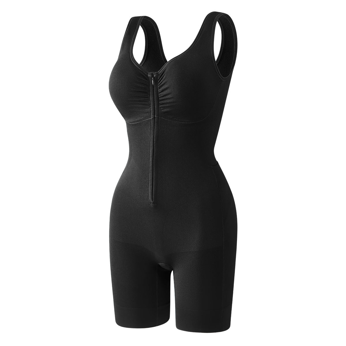 Easy-Off Zipper Bodysuit — Black