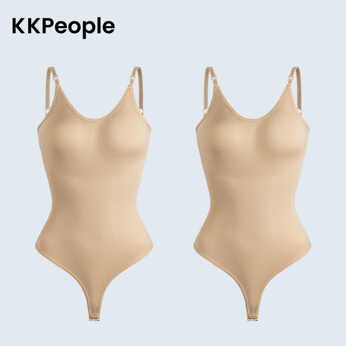 T-Back Sculpting Bodysuit — 2 Pack — Nude + Nude
