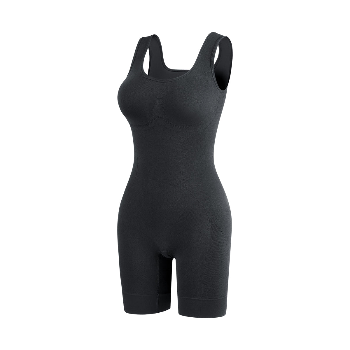 Tummy Control Bodysuit — Black